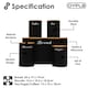 image 9 of 5pc Black Bamboo Lid Kitchen Canister Set Bread Biscuits Tea Sugar Coffee | Black