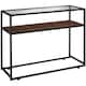 image 1 of Console Table Kilkenny - 2 shelves, with glass top surface | Brown | Industrial wood dark, rustic | 100 x 41 x 80,50 cm | 1