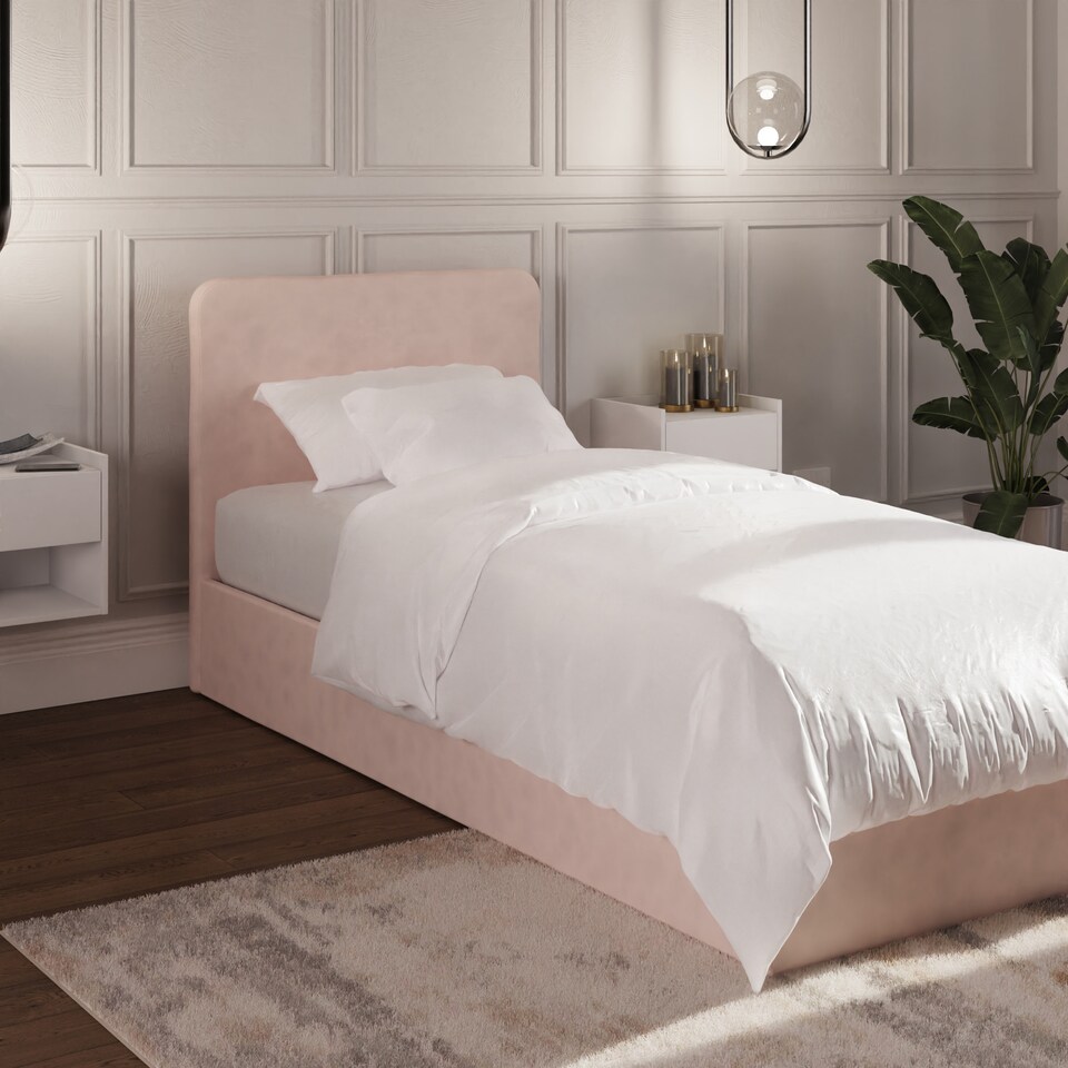 image 1 of Chiswick Ottoman Bed Single Soft Pink | Pink | Soft Pink