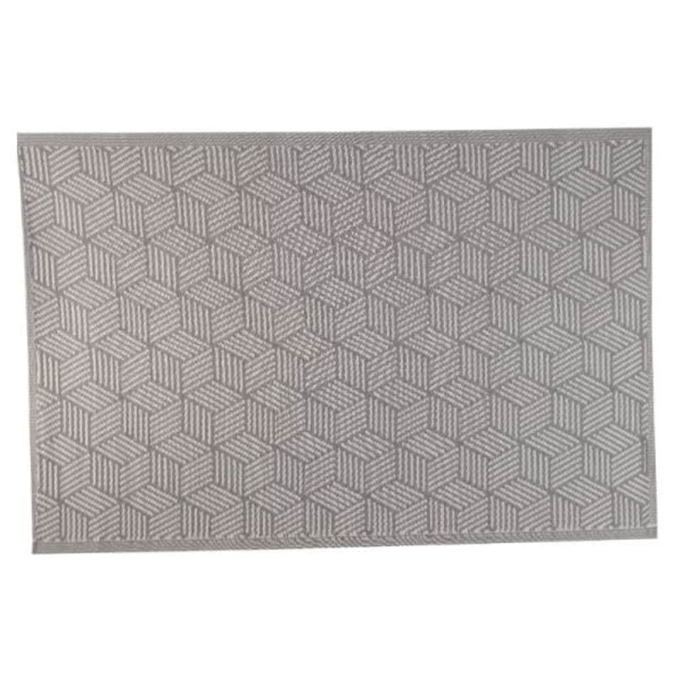 image 1 of Marco Paul Grey Geometric Pattern Outdoor Rug 150 x 210cn Grey | 180 x 120cm