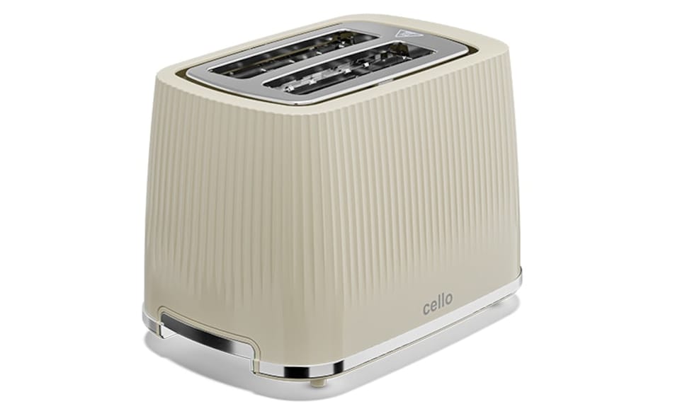 image 1 of Cello Textured Cream 2 slice Toaster | Cream | 2 Slice