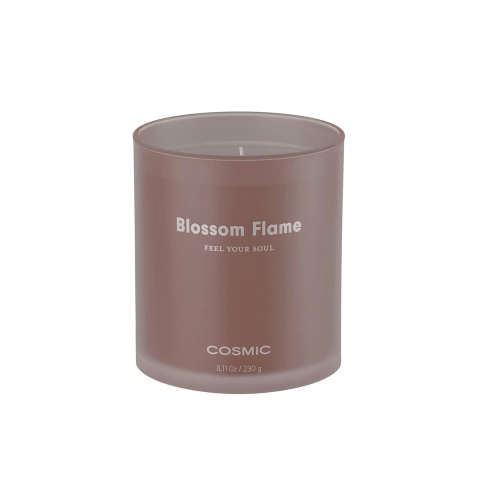 image 1 of Cosmic Scented Candle Blossom Flame Finish Handcrafted Soy Wax Candles 230 g