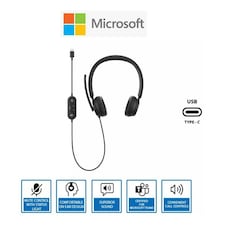 Microsoft Modern USB On-Ear Headset with Noise Cancelation Microphone - Black