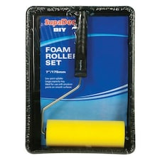 SupaDec Foam Roller & Tray Set - Black - 7in