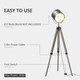 image 6 of HOMCOM Tripod Floor Lamp Height Adjustable E27 Base for Living Room Bedroom