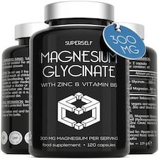 SuperSelf Magnesium Glycinate 1500mg with Zinc & Vitamin B6 120 Capsules
