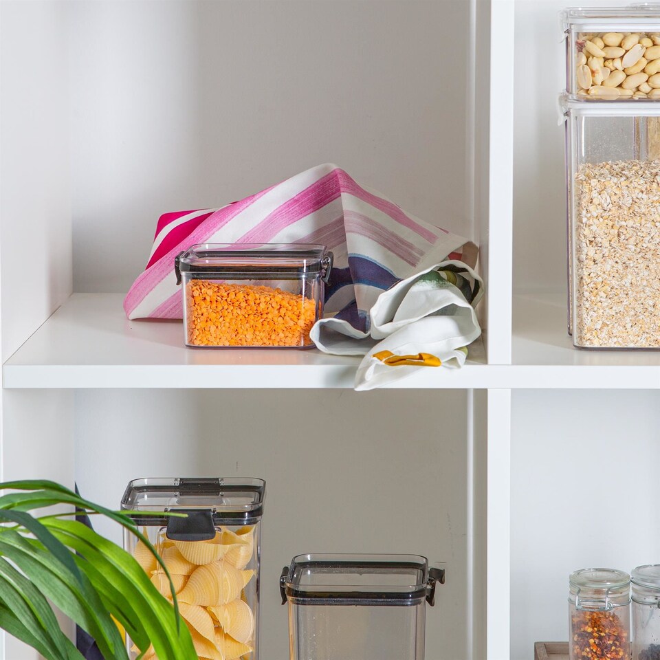 image 1 of Argon Tableware Food Storage Container - 460ml - Black Reusable Airtight Stackable Meal Prep Lunch Box with Clip-Lock Lid