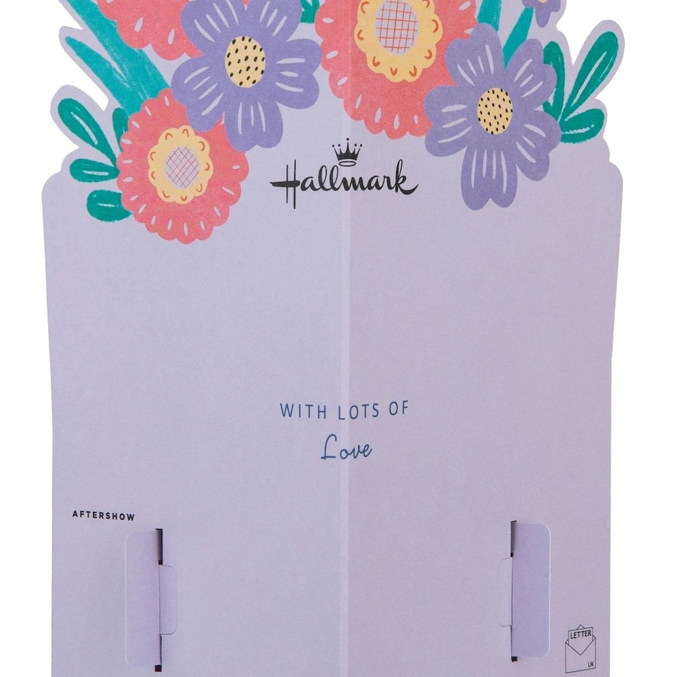 image 1 of 3D Pop-Up Pink Flowers & Vase Design Birthday Card