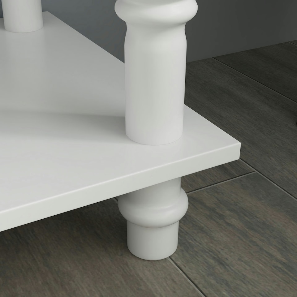 image 1 of HOMCOM Wooden Console Table with Storage Shelf Two Drawers for Entryway White 