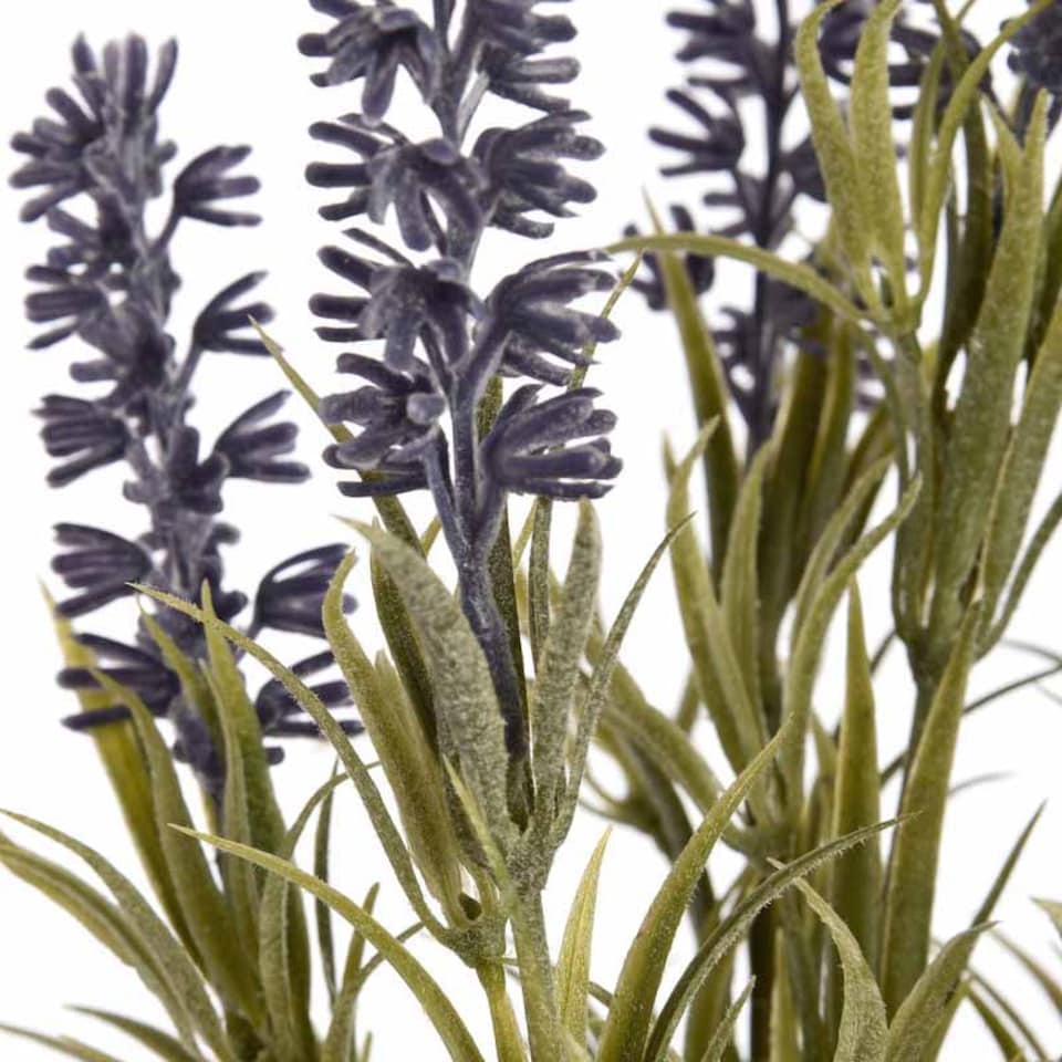 image 1 of Small Lavender Spray Artificial Flower - Plastic - L25 x W25 x H34 cm - Purple