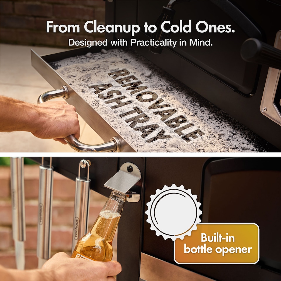 image 1 of VonHaus Charcoal BBQ XL Portable Barbecue