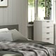 image 1 of Core Products Augusta Industrial White 4 Drawer Narrow Chest of Drawers H90.3cm x W45.0cm x D39.5cm White