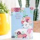 image 2 of Blue Happy Birthday Mama Llama with Rose Flowers Greeting Card