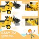 image 2 of HOMCOM Ride-On Bulldozer Toddler Digger Excavator Scooter Storage Cart