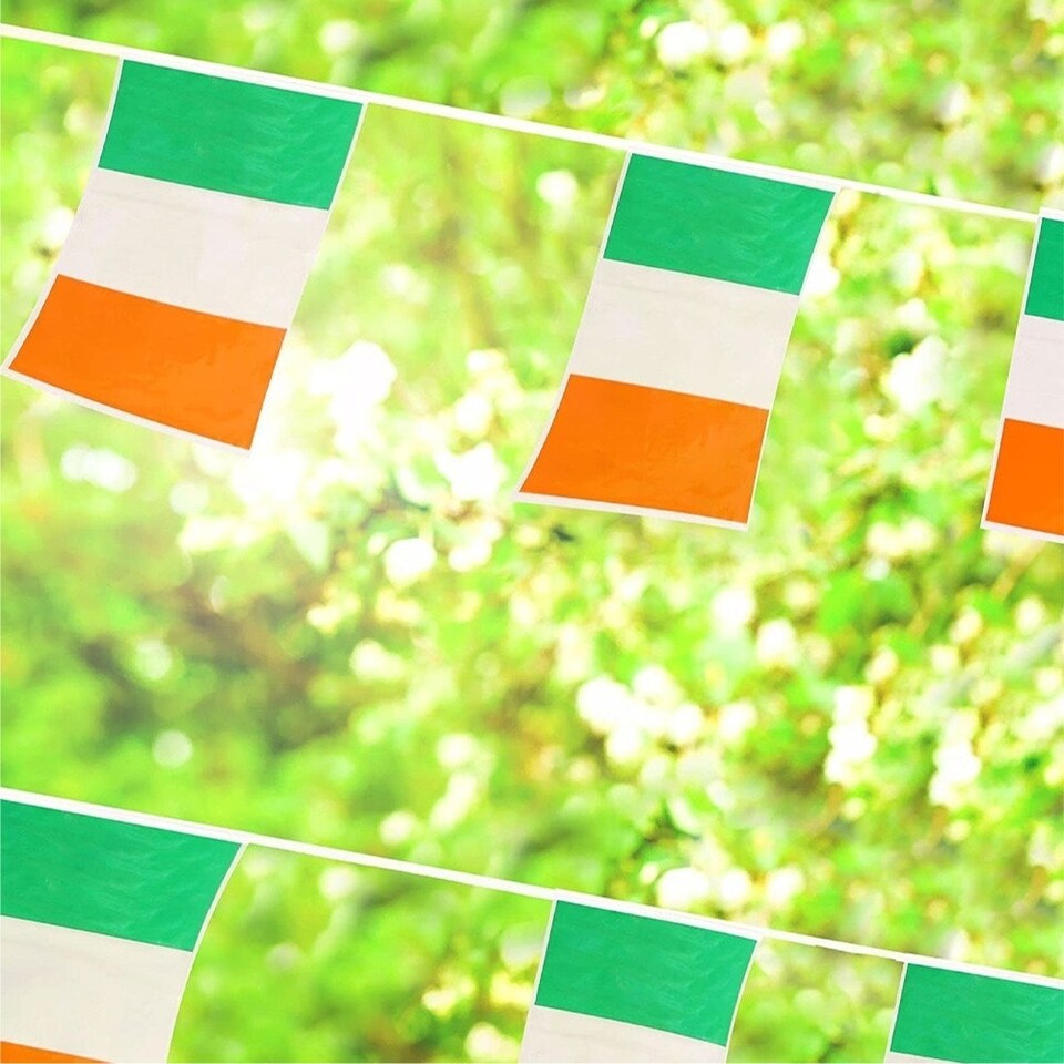 image 1 of Ireland Flag Bunting – Irish Tricolour Party Decoration for Indoor & Outdoor Use N/A