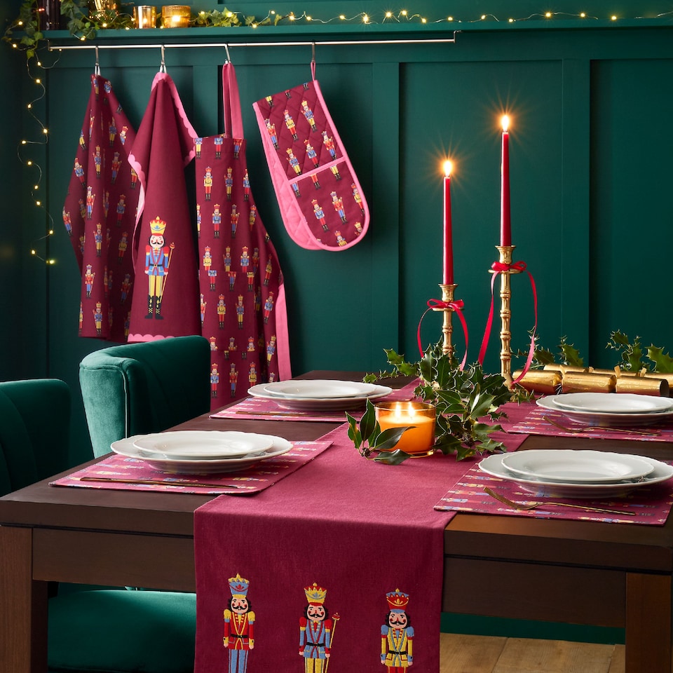 image 1 of Catherine Lansfield Christmas Nutcracker Cotton Dining Placemat 4 Pack