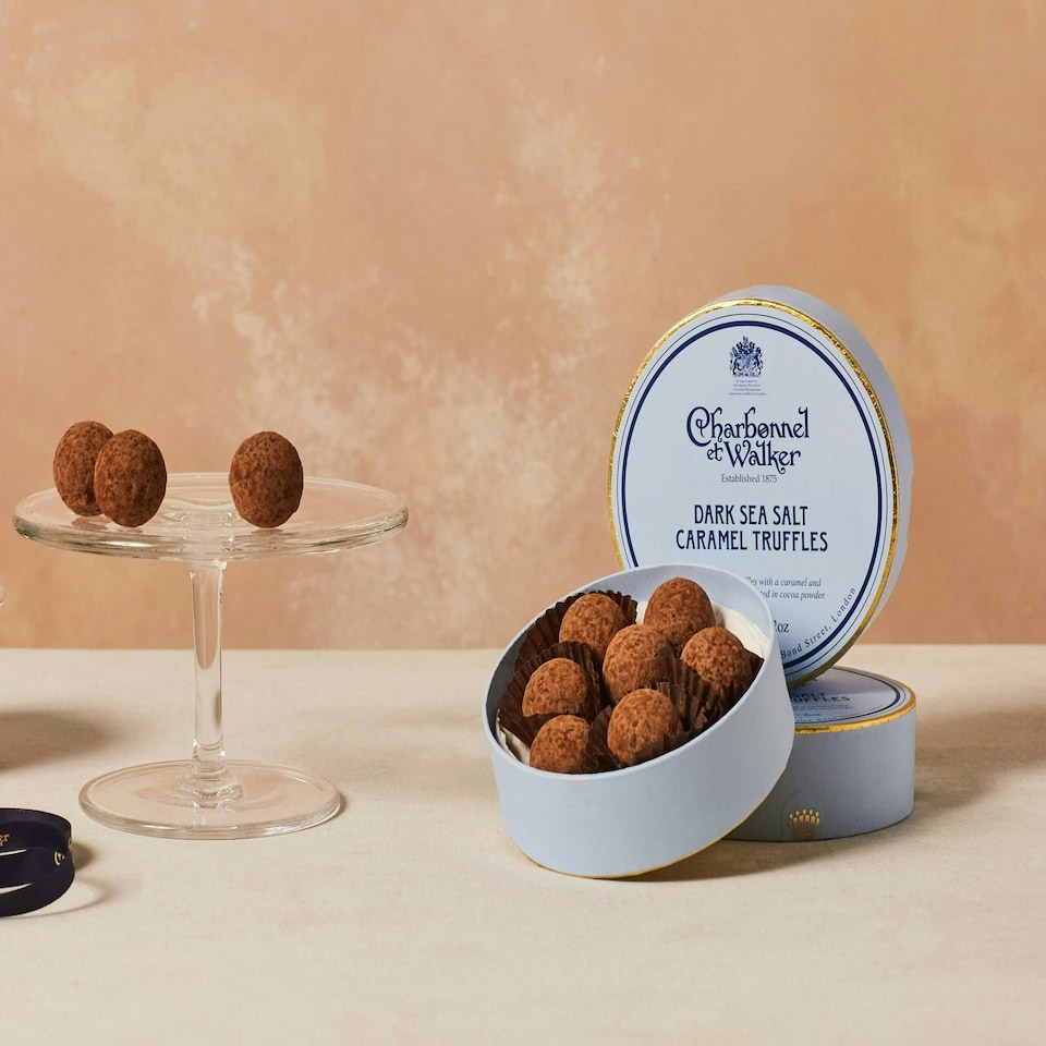 image 1 of Charbonnel et Walker Dark Sea Salt Caramel Chocolate Truffles 120g