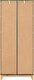 image 7 of Cleveland 2 Door Wardrobe - L52 x W80 x H192 cm - White/Grey Metal Effect | Grey