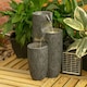 image 3 of ValueLights Logs Outdoor Solar Decorative Water Fountain