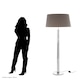 image 2 of Interiors by Premier Tall Floor Lamp with Tubular Base Silver