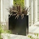 image 3 of Primrose Fibreglass Tall Trough Planter in Matt Black 90cm