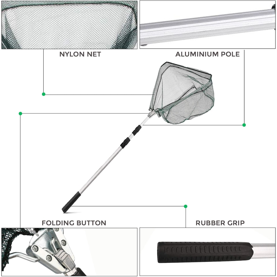 image 1 of Fishing Net Pond Swimming Pool Cleaner Leaves Collector Remover Skimmer Handheld