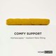 image 5 of Homescapes Seat Pad Luxury 100% Cotton Velvet Indoor Outdoor Garden Dining Cushion Yellow | 40 x 40 cm