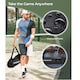 image 5 of Black 4m Badminton Net Post Set Outdoor Portable Volleyball Pickleball Tennis