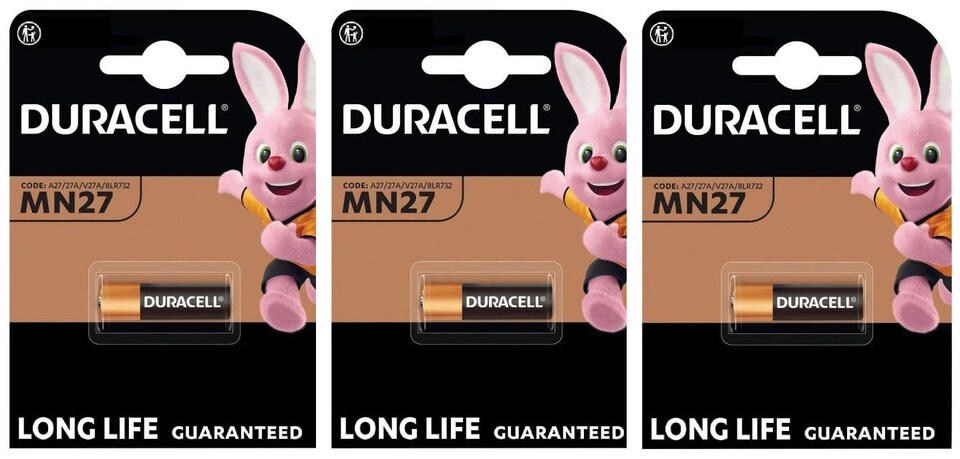 Duracell MN27 Alkaline Battery - 3 Pack (3x pack of 1)