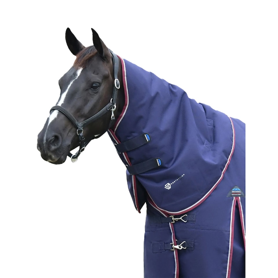 image 1 of Weatherbeeta Comfitec Essential Standard-Neck 220g Horse Turnout Neck Cover | Blue | Navy | Cob | 1