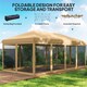 image 4 of Outsunny 6 x 3(m) Pop Up Party Tent Canopy with 6 Removable Sidewalls Beige