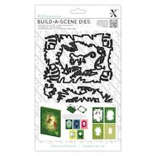 Xcut Shadow Box Die - Jungle, Silver, Set of 7