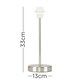 image 3 of ValueLights Modern Table Lamp Base In Brushed Chrome Metal Finish Chrome
