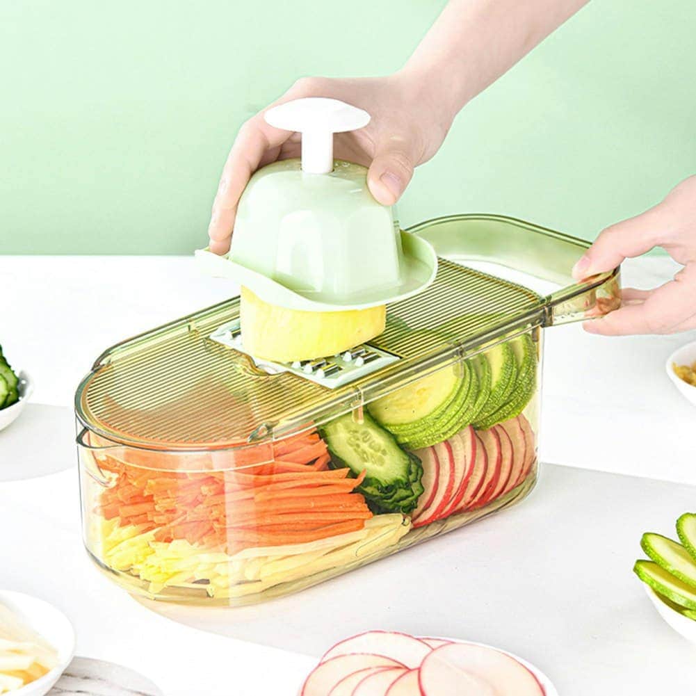 Living and Home 6 in 1 Kitchen Vegetable Slicer Chopper with Handguard