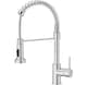 image 1 of Modern Pull-Down Kitchen Faucet with High-Arc Spring Spout Chrome Finish Single Handle