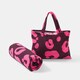 image 3 of OHS Leopard Beach Towel with Bag Quick Dry Absorbent Travel Spa | Pink | Burgundy | One size