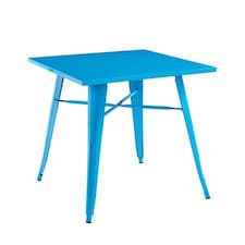 Garden Bar Table - Metal - L80 x W80 x H76 cm - Blue Blue
