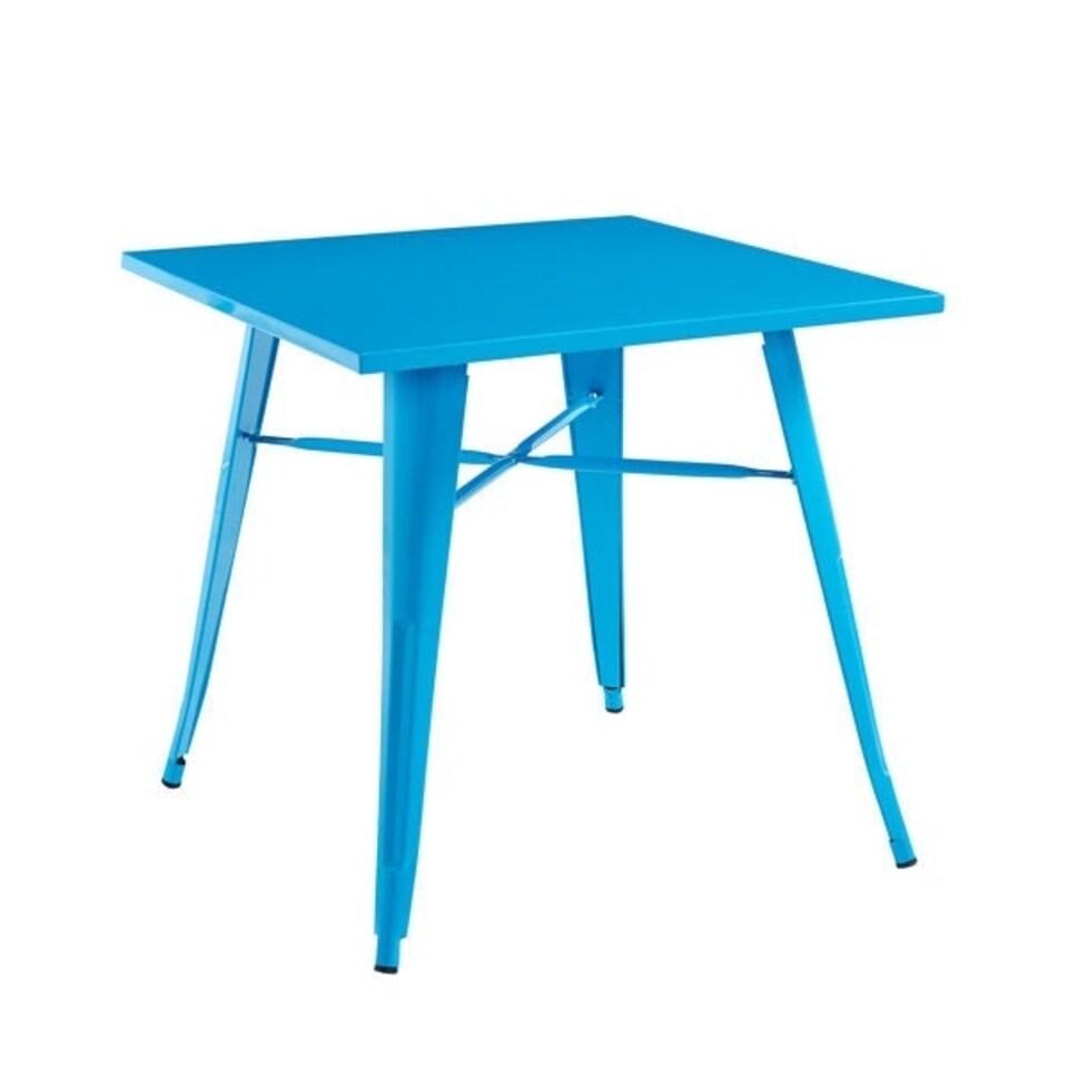 image 1 of Garden Bar Table - Metal - L80 x W80 x H76 cm - Blue Blue