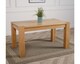 image 5 of Kuba 150x85 cm Chunky Medium Oak Dining Table and 6 Berkeley Leather Chairs | Brown | Brown