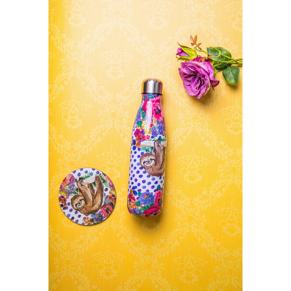 image 1 of Mikasa Water Bottle Sloth Stainless Steel 500ml Multi | One Size