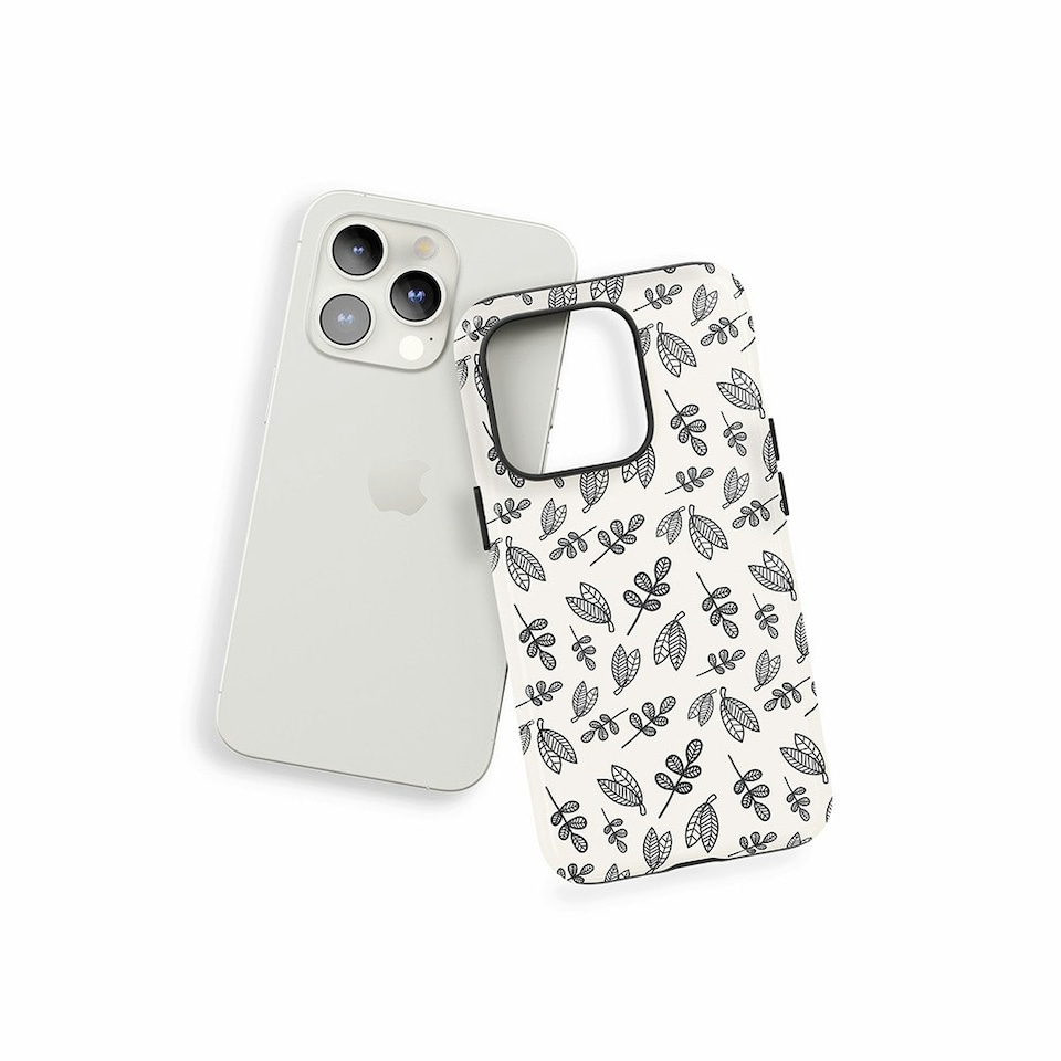 image 1 of Mono Leaves Phone Case | Black | iPhone 16e
Tough | iPhone 16e
Tough