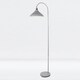 image 3 of First Choice Lighting Maxwell Flint Grey Chrome Floor Reading Lamp Grey | Chrome
