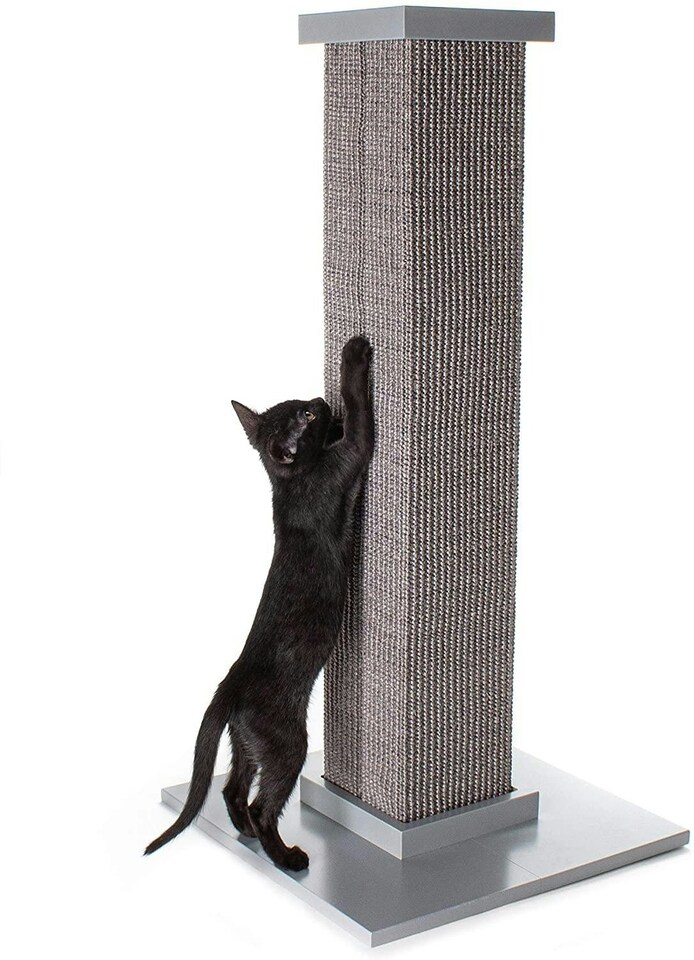 image 1 of Smart Ultimate Cat Scratching Post Tall Pole Scratch Scratcher Pad Grey Large