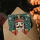 image 3 of Nutcracker Soldier Doll Pine Trees Snow Blank For Him Or Her Art Xmas Festive Christmas Card