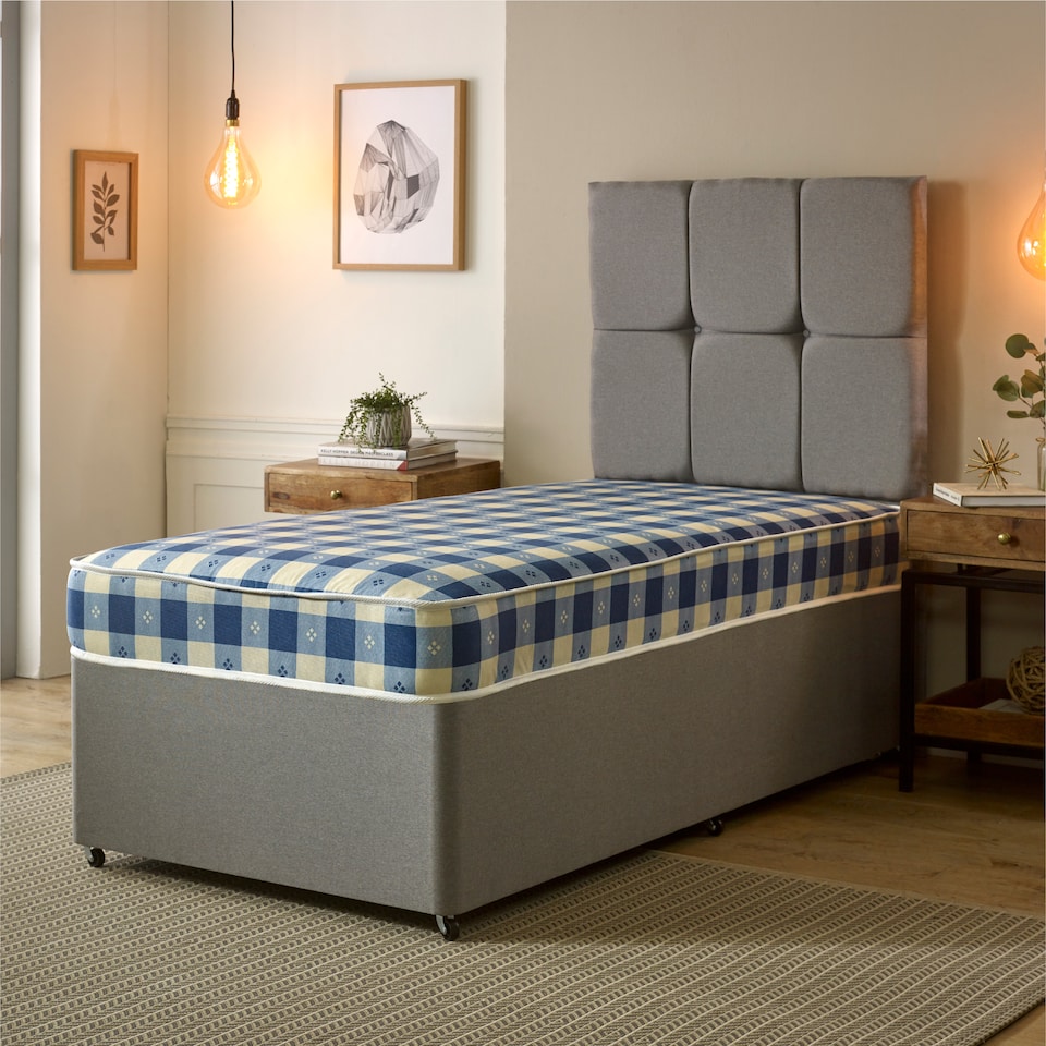 image 1 of Budget Plus Spring Mattress - 6.5 inch Deep, Durable Design | Blue