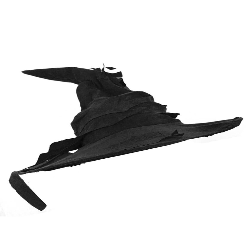 image 1 of Black Tatty Wizard Hat – Fancy Dress Accessory Black | One Size