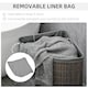 image 4 of HOMCOM Bamboo Laundry Basket with Lid, 55 Litres Laundry Hamper with Removable Washable Lining,  Corner Washing Baskets, 38 x 38 x 57cm, Grey