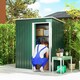 image 2 of Outsunny 5 x 3ft Garden Storage Shed Sliding Door Sloped Roof Tool, Green