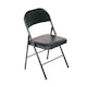 image 9 of Heavy Duty Padded Folding Metal Desk Office Chair Seat | Black
