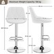 image 3 of Yaheetech  Set of 2 Faux Leather Swivel Bar Stools
